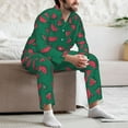 thumbnail image 7 of Naloa Watermelon Men’s Pajamas Set - Long Sleeve Button Down Sleep Shirt and Pajama Bottoms Sleepwear Set-Medium, 7 of 7