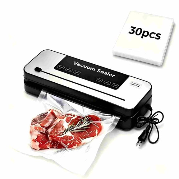 THENNIKIGO 6 Modes Vacuum Sealer Machine, Dry & Wet Food Sealer, Includes 30Pcs Vacuum Sealer Bags, Automatic Food Preservation Sealing Machine for Meat, Fruit, Vegetable