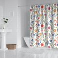 thumbnail image 2 of Pioneer Flower Floral Print Pattern Shower Curtain 84"x72" ,Bathroom Decorative Shower Curtains Set with 12 Hooks,Modern Waterproof Washable Shower Curtain, 2 of 6