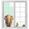 thumbnail image 2 of Green Elephants Window Privacy Film, Funny Animals Modern Art Static Cling UV Sun Blocking Tint Film Heat Control Windows Films for Bedroom Bathroom, Window Stickers 23.6"x59", 2 of 8