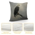 thumbnail image 4 of Orinice Bald Eagle Graphic Decorative Cushion Cover for Home Couch Living Room Sofa, Durable Cotton Linen, Multipurpose Use, Hidden Zipper, 1PC 12x12in, 4 of 5
