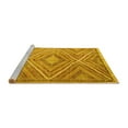 thumbnail image 2 of Ahgly Company Machine Washable Indoor Square Southwestern Yellow Country Area Rugs, 4' Square, 2 of 4