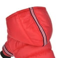 thumbnail image 6 of BAGGUCOR Doggie Down Jacket Hoodie Coat, Warm, Cotton+Polyester, Small Dog, Red, M, 6 of 12