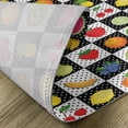 thumbnail image 5 of Ambesonne Black and White Place Mats Set of 4, Kitchen Fruits, Standard Size, Multicolor, 5 of 6