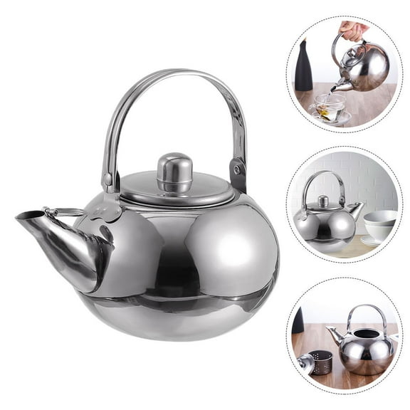 FUEENIRVA Stainless Steel Water Kettle Portable Tea Pot Heat Insulated Handle Easy to Use