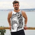 thumbnail image 6 of Fuzoiu Skeleton Book Lover Print Men's Workout Tank Tops,Sleeveless Gym Shirt Quick Dry,Fitness Bodybuilding T-Shirt,Muscle Athletic Workout Tee-X-Large, 6 of 7