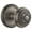 Antique Pewter, variant on Grandeur 812821 Georgetown Solid Brass Rose Passage Knob Set - Nickel