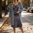 thumbnail image 2 of Gamivast Long Cardigan Sweaters for Women Plus Size Fuzzy Open Front Duster Coat Soft Fluffy Knit Outerwear Long Sleeve Casual Loungewear Cozy Cover Up for Fall Winter, 2 of 6
