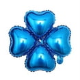 thumbnail image 4 of BalsaCircle 10 Royal Blue 15" Clover Mylar Foil Plain Balloons Wedding Decorations, 4 of 6