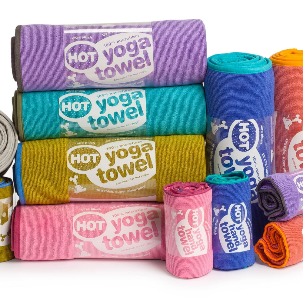 YogaRat Hot Yoga Towels 3 mat sizes and hand size (Mat Size Pink