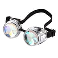 thumbnail image 2 of LELINTA Kaleidoscope Steampunk Glasses Goggles with Rainbow Crystal Glass Lens Halloween Cosplay, 2 of 4