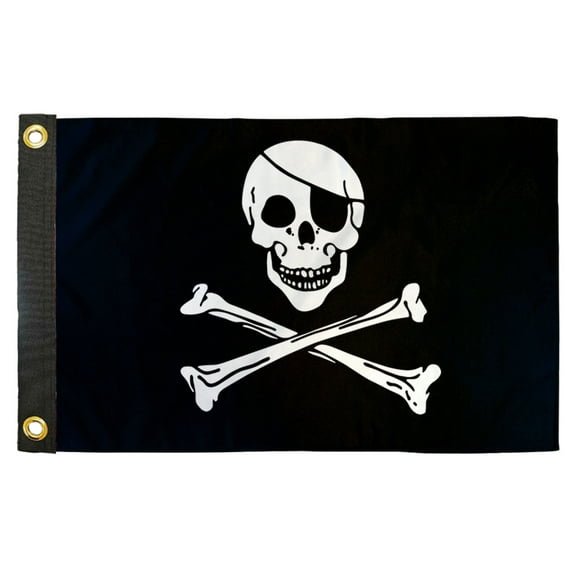 Pirate 12x18in Boat Flag