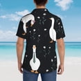 thumbnail image 6 of Bixox Men's Hawaiian Shirts Men's Fashionable Goose Print Short-Sleeve Shirt-Large, 6 of 8