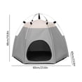 thumbnail image 3 of Tienda para mascotas hexagonal para acampar al aire libre, viajes, impermeable, resistente a desgarros, refugio portátil plegable para perros y gatos, cama ligera para mascotas para playa y jardín, 3 of 7