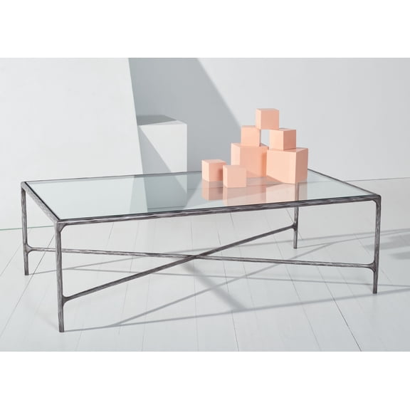 SAFAVIEH Couture Jessa Glam Metal Coffee Table, Silver