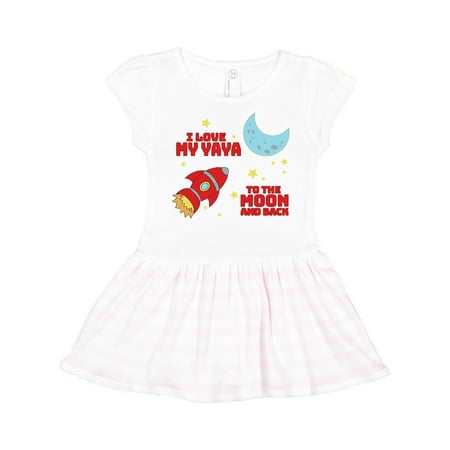 

Inktastic I Love My Yaya to the Moon and Back Gift Toddler Girl Dress