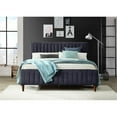 thumbnail image 4 of Omax Decor Spencer Wood/Fabric Upholstered Queen Platform Bed in Blue, 4 of 4