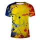 thumbnail image 3 of Playeras De Compresión Para Hombre, Camiseta De Manga Corta Con Cuello Redondo Y Estampado Floral De Moda De Verano Para Hombre, 3 of 4