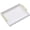 White, variant on Grey Decorative Serving Tray with Handles, 16x12 Inch Ottoman Tray for Living Room, Bathroom and Outdoor Use