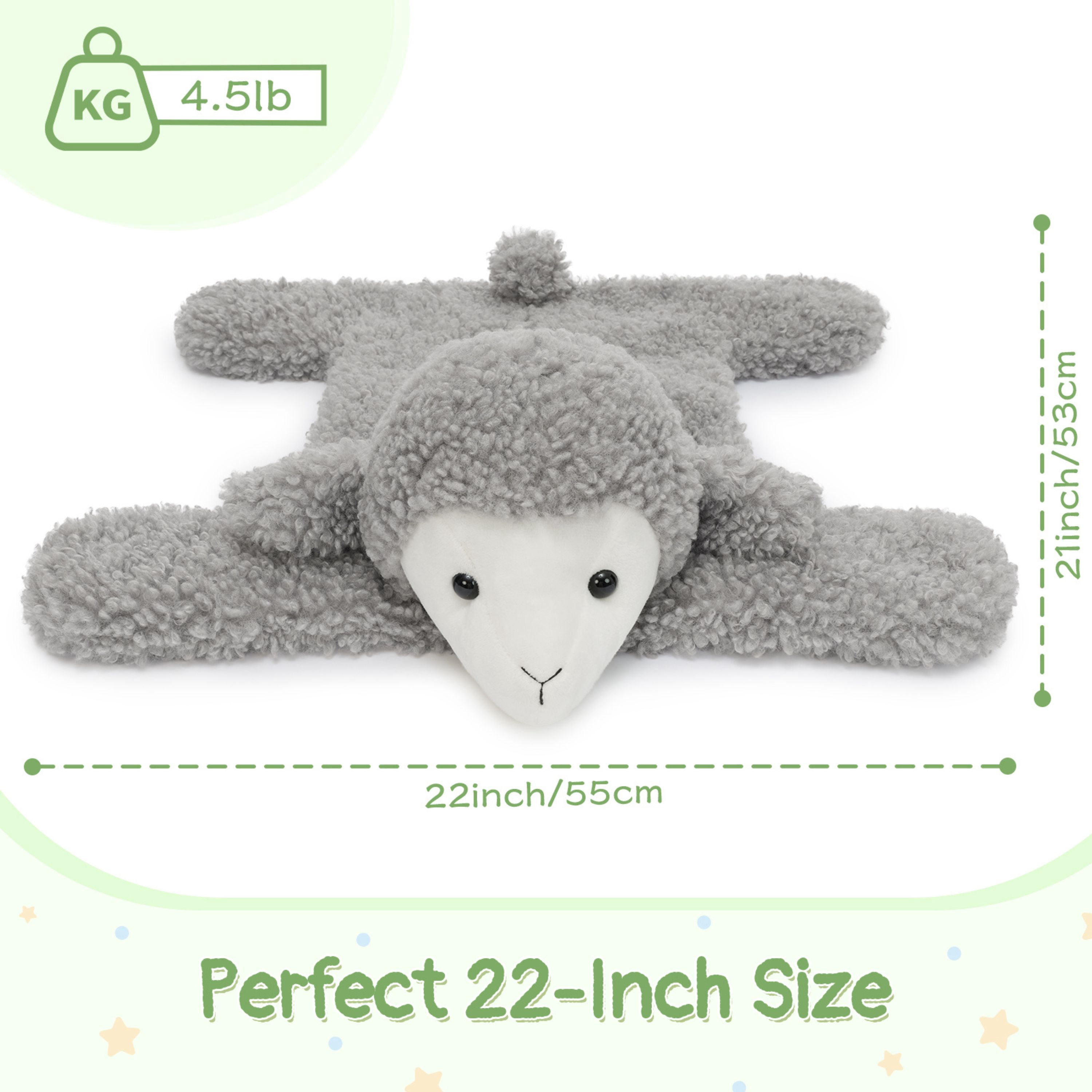 Tezituor 22'' Weighted Lamb Stuffed Animal Lamb Security Blanket Lamb Lovey Toy