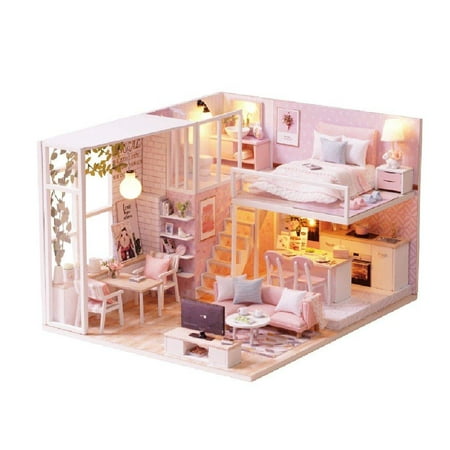 Cutebee Dollhouse Miniature With Furniture Diy Kit Plus Dust Proof And Movement 1 24 Scale Creative Room Idea Tranquil Life Canada - Diy Dollhouse Furniture Kit