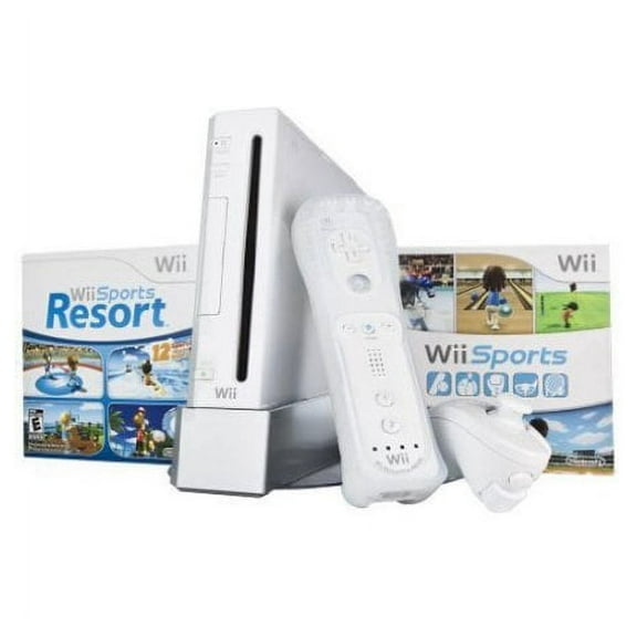 Restored Wii Console Bundle with Wii Sports & Wii Sports Resort White (Refurbished)