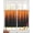 Orange, variant on Burnt Orange Black Ombre Sheer Curtains 39 Inch Length 2 Panels Set for Living Room/Bedroom, Modern Abstract Striped Gradient Kitchen Curtains Grommet Curtains Window Treatments 27.5"x39"x2