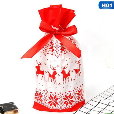 Christmas Nougats KABOER Drawstring Bag Gift Christmas Bag Snowflake Crisp Nougat Bunch Candy Bag Cookie Bag ()