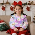 thumbnail image 2 of DISNIMO Daisy Printed Pullover for Girls Crewneck T-Shirts Long Sleeve Sweatshirt Cozy Sweater Fall Winter Clothes 2-3 Years, 2 of 7