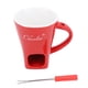 thumbnail image 2 of Taza de Fondue, Cerámica Chocolate Derretido Taza de Fondue Taza Derretida Tazas de Chocolate Con Horquilla para Helado Mantequilla de Queso, 2 of 7