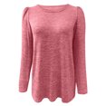 thumbnail image 4 of DPTALR T-shirt Blouse Décontracté à Manches Longues Col Rond pour Femmes, 4 of 4
