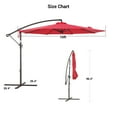 thumbnail image 6 of ACEGOSES 10ft Outdoor Patio Umbrella, Round Canopy Offset Umbrella for Villa Gardens, Lawns and Yard,Red, 6 of 6