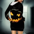 thumbnail image 5 of Taqqpue Halloween Print Hoodie Dress for Women Ghost Pumpkin Witch Mini Dresses Halloween Costumes Long Sleeve Cosplay Halloween Party Dress with Pockets, 5 of 7