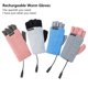 thumbnail image 3 of Matsuzay Guantes sin dedos invierno portátil cálido mantenimiento recargable eléctrico calefacción desmontable interior mitones mano Protector Suministros térmicos gris claro Matsuzay HA011767-01, 3 of 6
