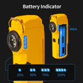 thumbnail image 2 of BY-J Waterproof Lighter 3 Modes of Flashlight, Windproof Dual Arc Electric Lighters, Rechargeable Mini Pocket Light Electronic Display for Camping Walking Hiking Small Yellow, 2 of 8