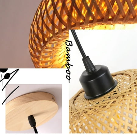 

CHNGYCX Hand Woven Bamboo Pendant Lamp - Exquisite Rattan Chandelier Lighting Fixtures for a Stylish Home Décor Upgrade