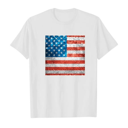 

TAIAOJING Girls Summer Tops Kids Casual Summer Toddler Boys Independence Day Short Sleeve Prints T Shirt Tops Clothes 4-5 Years