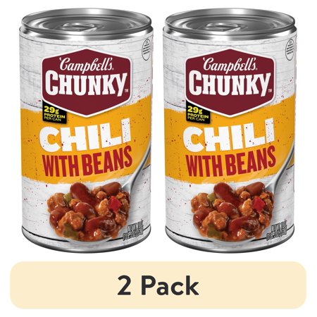 (2 pack) Campbell's Chunky Chili with Beans Roadhouse, 19 oz. Can