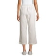 thumbnail image 5 of EV1 from Ellen DeGeneres Tropical Stripe Wide Leg Crop Soft Pants Women’s, 5 of 6