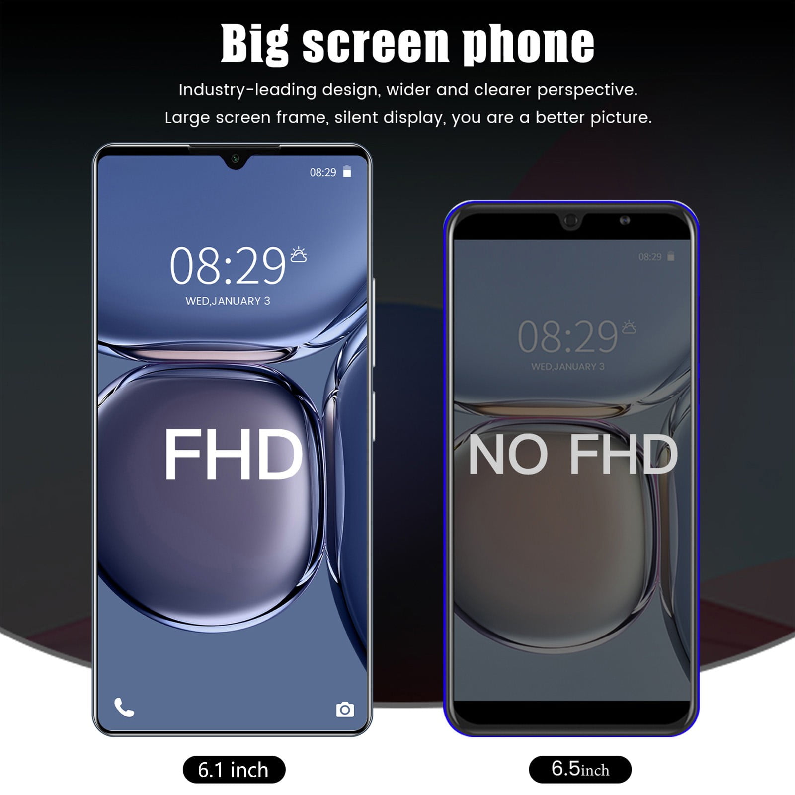 HOMBOTI Cell Phone Clearance Smartphone Straight Talk Smart Phone,Android 8.1 Smartphone HD Full Screen Phone, SIM Unlocked Smart Phone,1G RAM+16GB ROM,6.1 Inch Cellphones Mobile Phones