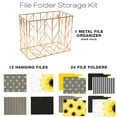 thumbnail image 2 of Global Printed Products 12 Hanging File Folders and 24 File Folders, Letter Sized- Sunflower, 2 of 7