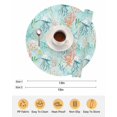 thumbnail image 6 of 13 Inch Round Placemats Set of 6, Teal Red Coastal Jellyfish Non Slip Heat Insulation PP Table Mats, Summer Nautical Beach Coral Starfish Washable Place Mats for Kitchen Dining Party Table Decor, 6 of 7