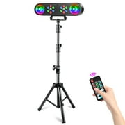 Mini DJ Lights with Stand, RGB Party Bar Light Set with Rotating Ball, Sound-Activated DJ Light for Disco Stage Gig Band Wedding
