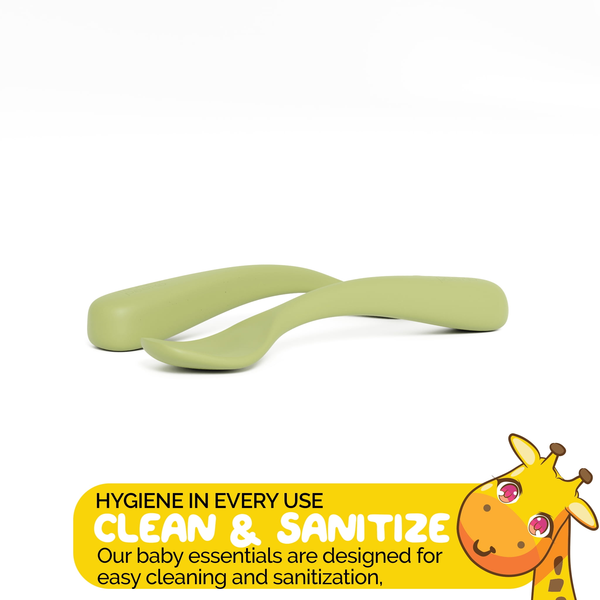 Muqee Peeko Baby Led Weaning Dining Set in Green Color made of Food Grade Silicone - (3 Piece Set)