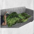 thumbnail image 6 of Tree Soft Flannel Fleece Throw Blanket, Deep in Forest Theme Woodsy Landscape Foliage Leaves and Bridge Rural Scenery, Cozy Plush for Indoor and Outdoor Use, 60" x 80", Green Brown, by Ambesonne, 6 of 6