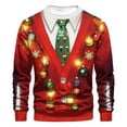 thumbnail image 1 of Sudaderas sin capucha para hombre, estilo casual, con estampado de moda, sudadera de manga larga, blusas de manga larga con cuello redondo, camisas, blusas para hombre, poliéster, 1 of 2