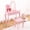 Pink, variant on TROPOW Kids Vanity, Vanity Desk with Mirror Lights, Girls Vanity with Drawers & 3 Light Modes, Wooden Princess Makeup Desk Dressing Table