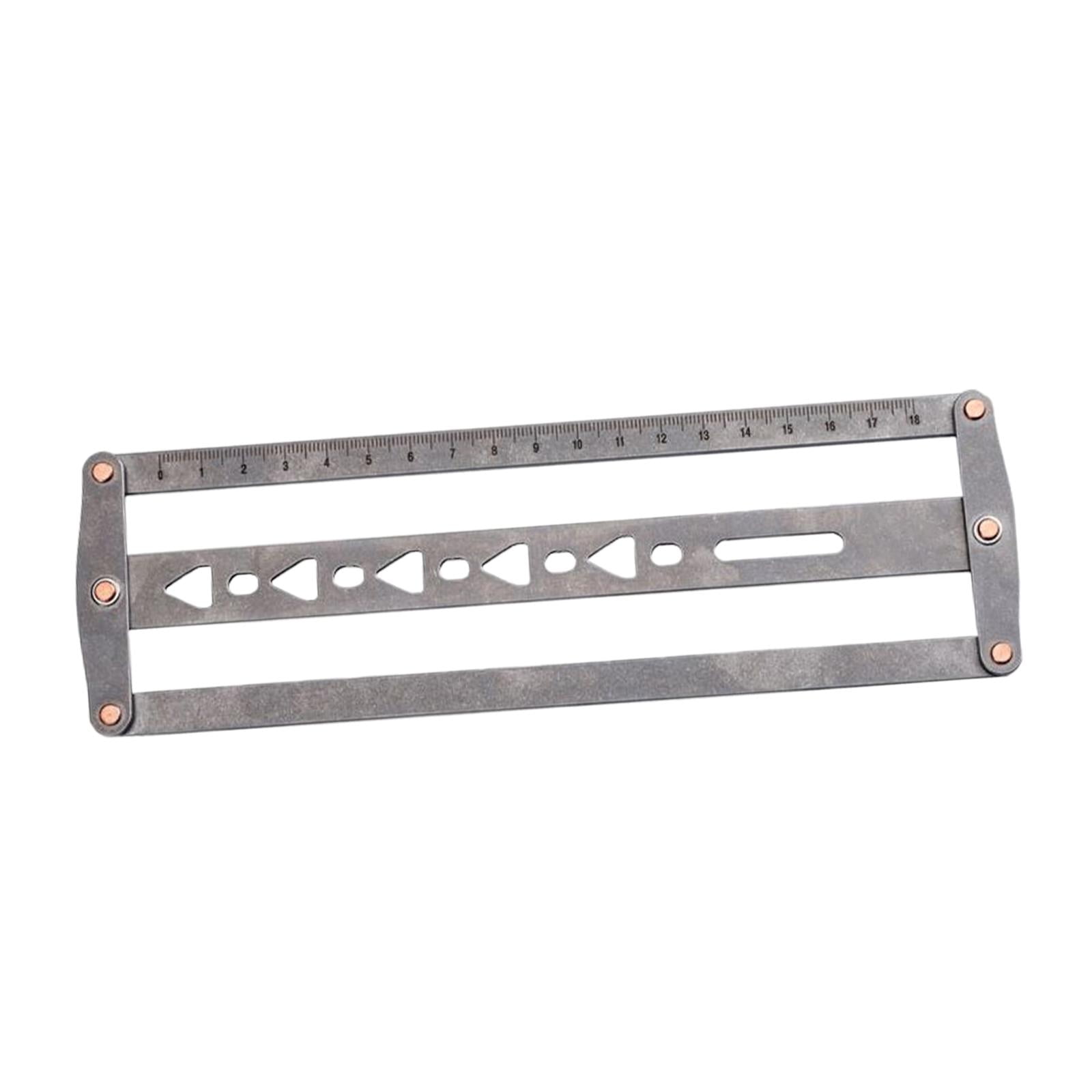 Leather Belt Auxiliary Positioning Punch Ruler Leathercraft Tool Metal Lightweight Durable Handmade Belt End Tool Cutting Punch Hole Tool A