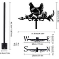 thumbnail image 2 of Veleta de metal con forma de gallina y hierba, con forma de animales, de hierro forjado, para techo, jardín, señal de dirección, decoración de granja para exteriores, indicador hueco de dirección del, 2 of 8