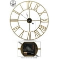 thumbnail image 4 of Sorbus 24in Roman Numeral Wall Clock, Decorative Gold Analog Time Display, 4 of 4